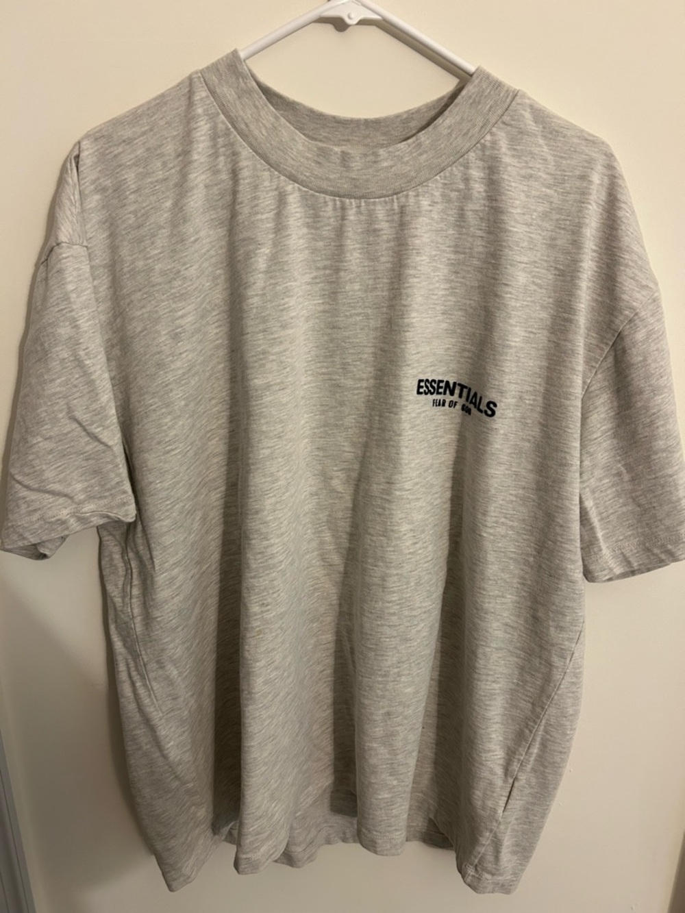 ESSENTIALS Light Gray Short Sleeve Logo Tee